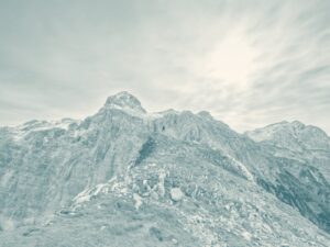 Blick auf den Triglav vom Trenta-Tal aus